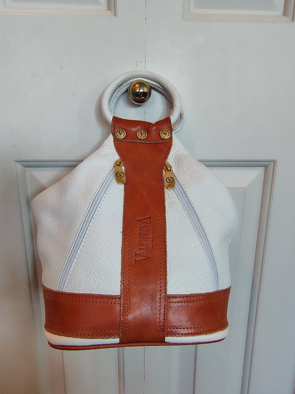 Valentina Leather Bucket Bag Made in Italy